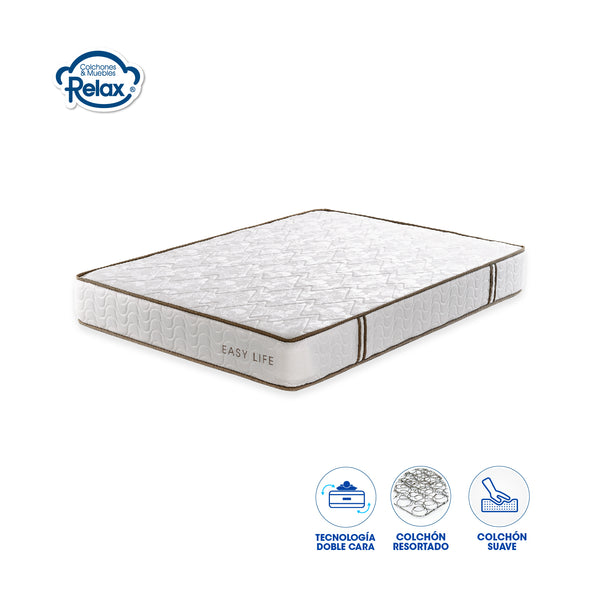 Colchon  Easy Life Resortado Suave 120x190x22cm