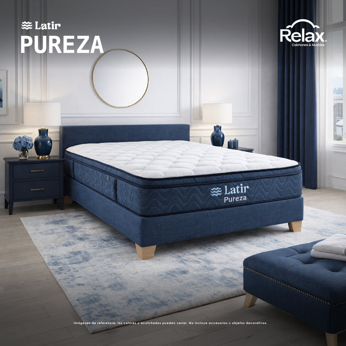 Colchón Latir Pureza - Espuma - Firme - Ortopédico - Pillow Top Superior - Altura 27cm