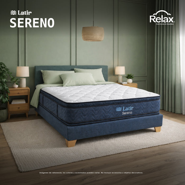 Colchón Latir Sereno - Espuma - Firme - Ortopédico - Doble Pillow - Altura 34cm