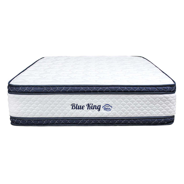 Colchón Resortado Pocket Blue King Queen 160x190 Doble Pillow. Incluye Almohadas viscoelásticas