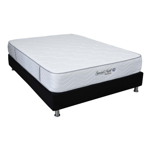 Colchón Special Night Sencillo, Base Cama Premium Eurocuero, Protector Y Obsequio.