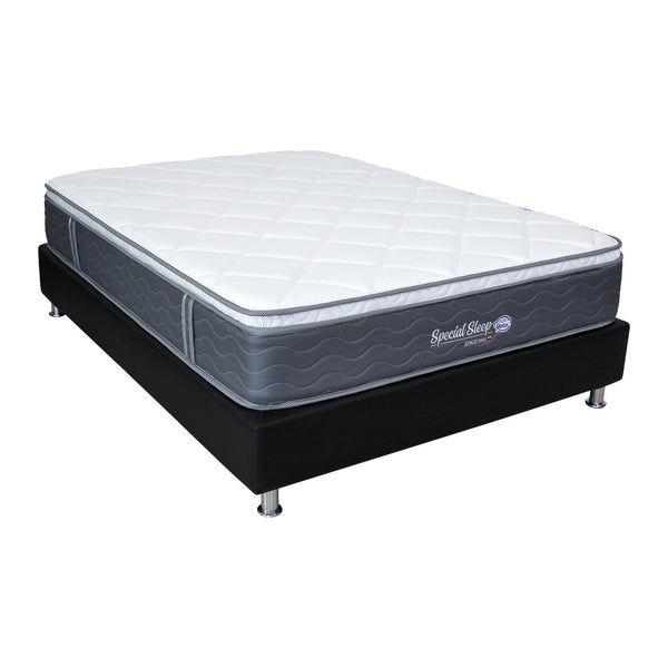 Colchón Special Sleep Doble 140X190, Base Cama Premium Eurocuero,Protector y Obsequio.